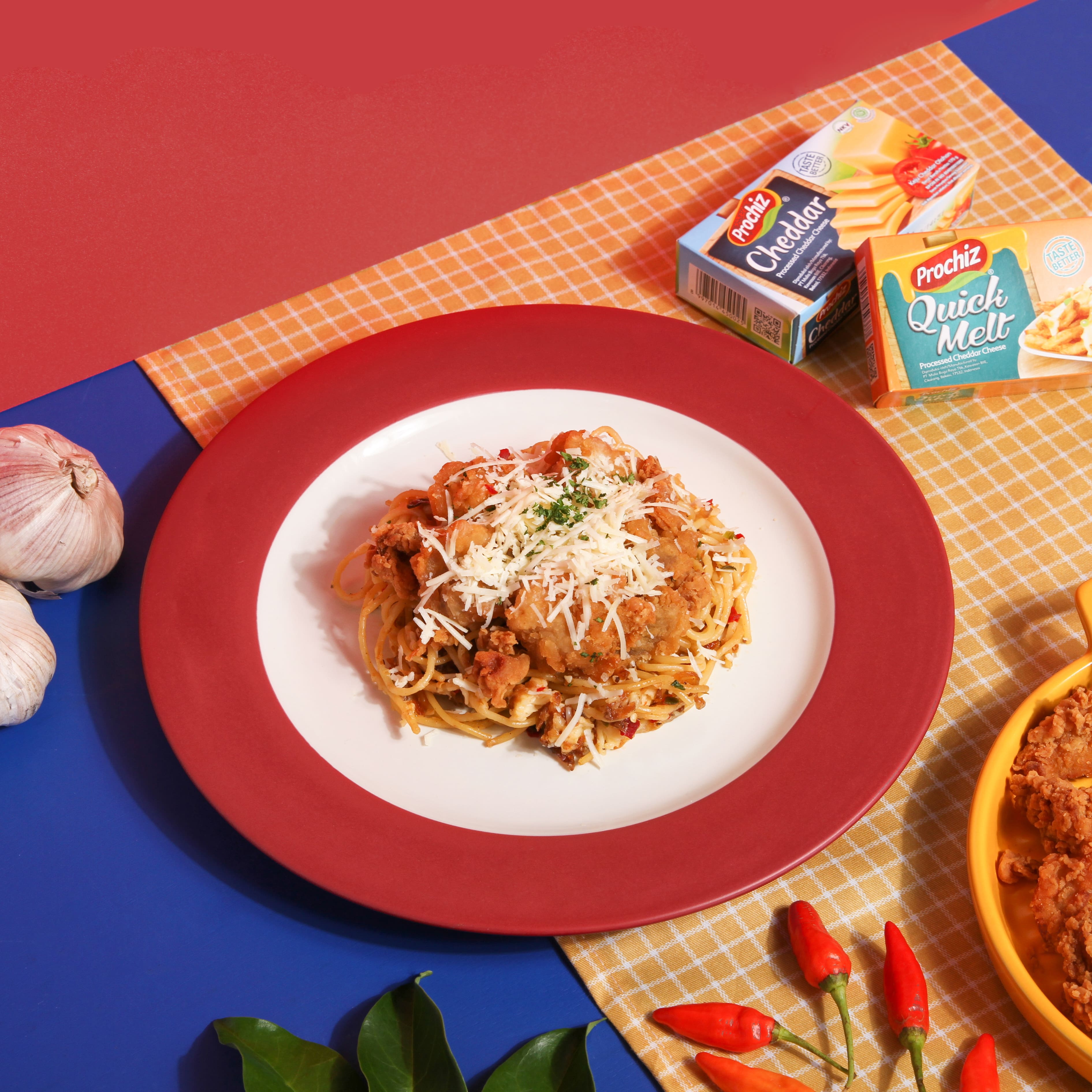 Menu K-JU Spaghetti Ayam Mercon. (Dok. Yummykitchen/Prochiz) Menu K-JU Spaghetti Ayam Mercon. (Dok. Yummykitchen/Prochiz)