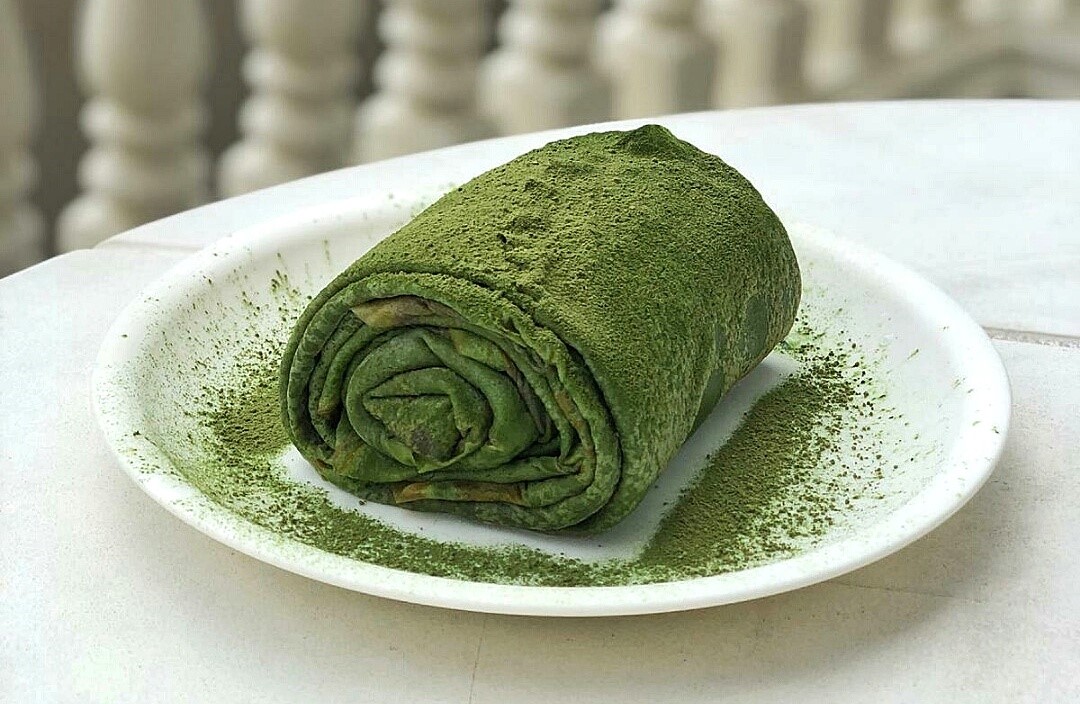 Matcha Towel Crepe Cake (Sumber Foto: thebakingbaby) Matcha Towel Crepe Cake (Sumber Foto: thebakingbaby)