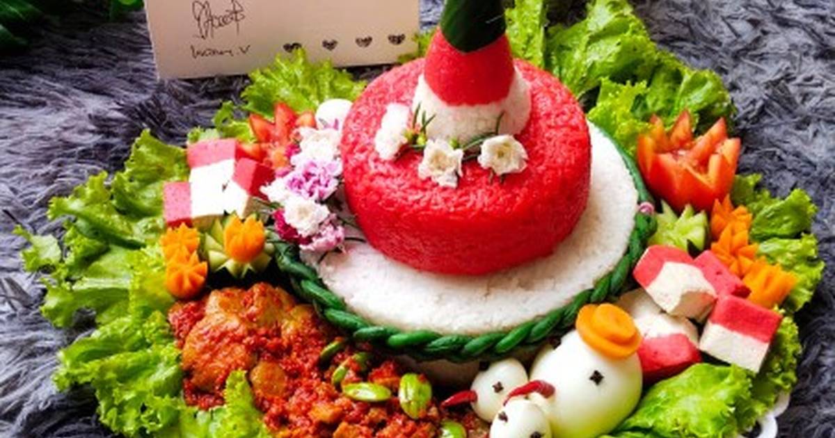 Tumoeng merah putih (Sumber Foto: Cookpad) Tumoeng merah putih (Sumber Foto: Cookpad)