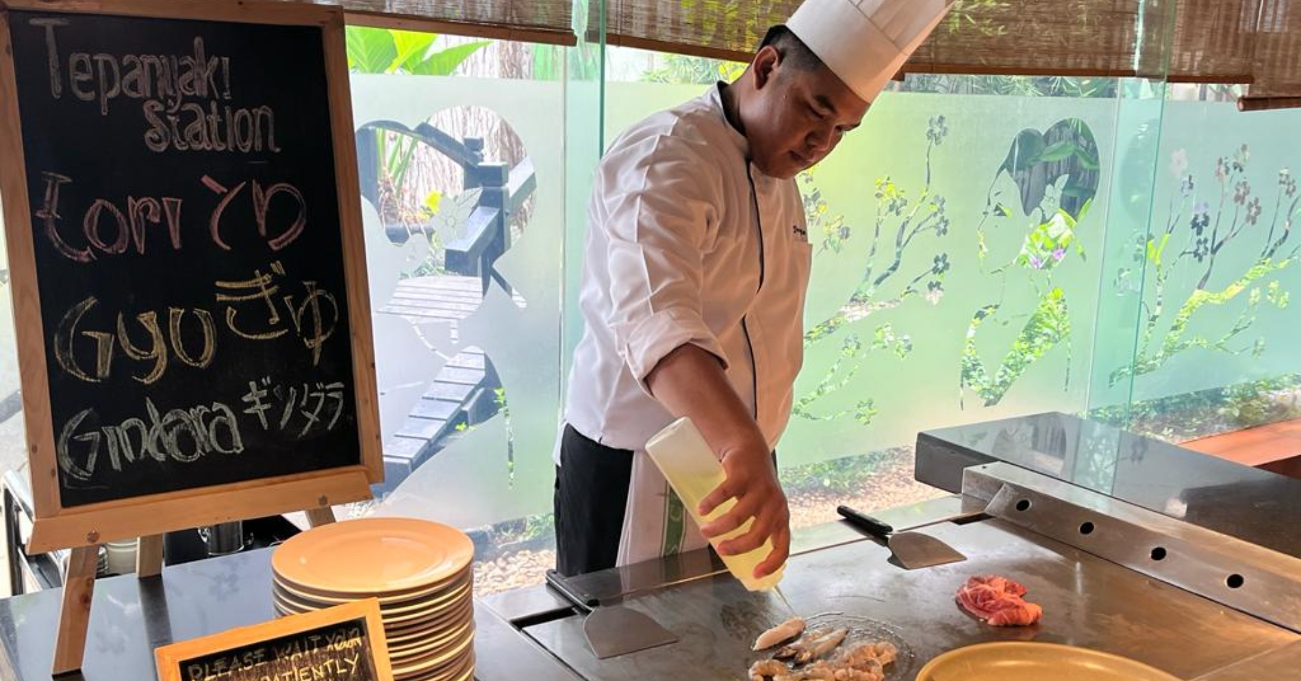 Teppanyaki Live Cooking (Sumber gambar: Indah Permata Hati/Hypeabis.id)