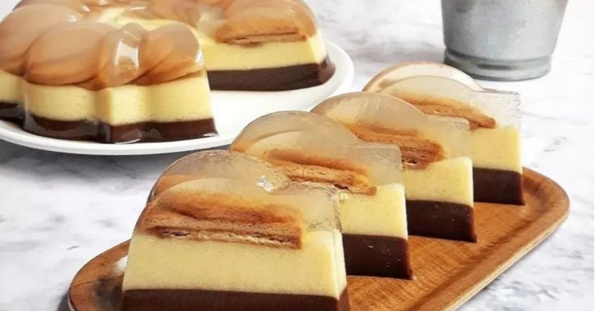 Resep Puding Biskuit Tiga Lapis, Dessert yang Menggugah Selera