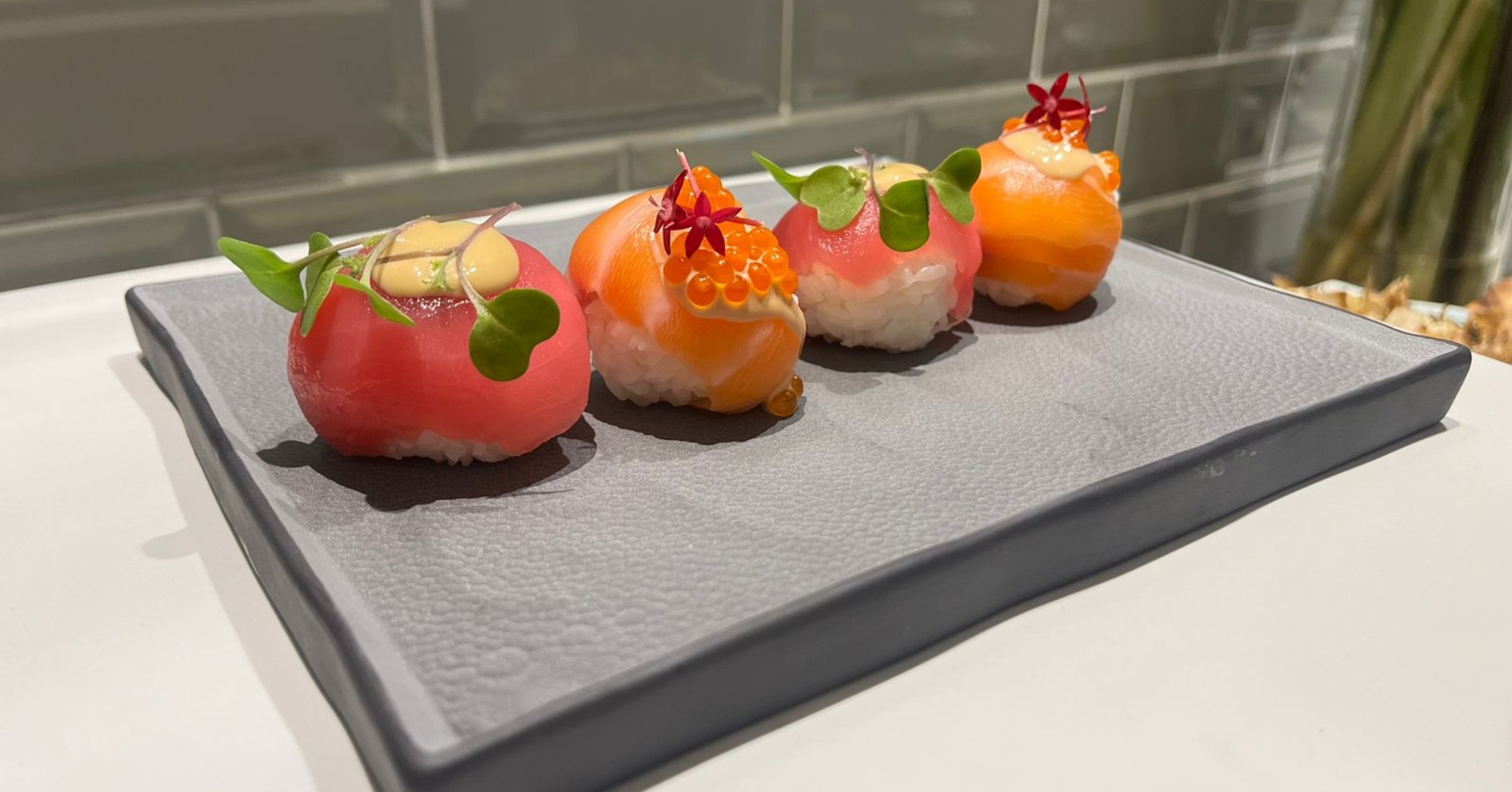 Temari sushi, hidangan kuliner kontemporer Jepang dari Chef Hiroki “Hulk” Kato (Sumber gambar: Indah Permata Hati/Hypeabis.id) Temari sushi, hidangan kuliner kontemporer Jepang dari Chef Hiroki “Hulk” Kato (Sumber gambar: Indah Permata Hati/Hypeabis.id)