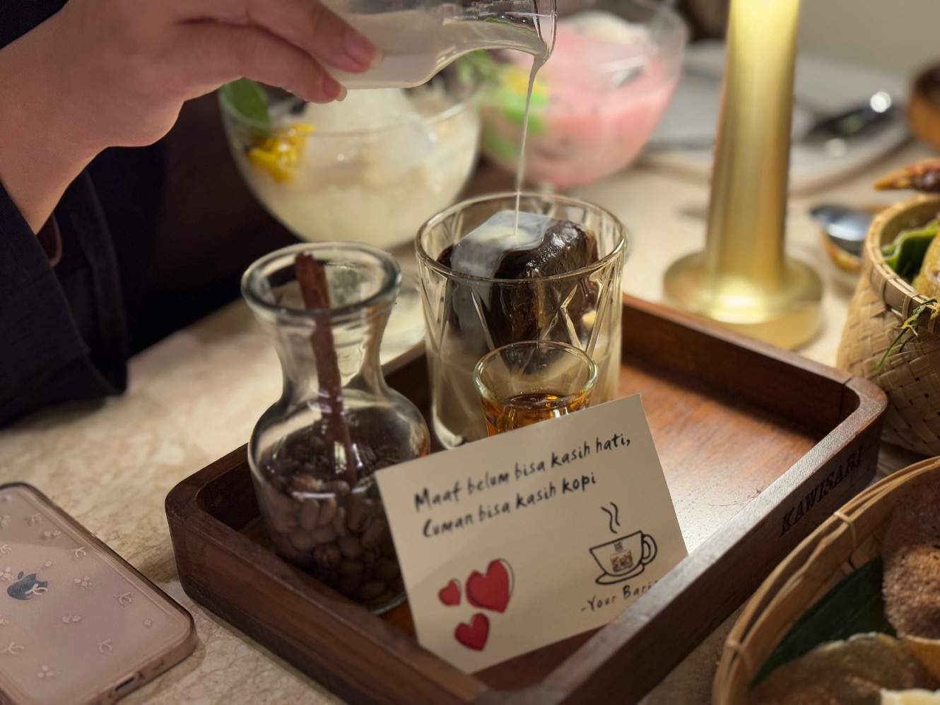 Aneka Menu Kopi di Kawisari Cafe & Eatery, Menteng (Sumber gambar: Indah Permata Hati/Hypeabis.id)
